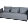 Loungemöbel*SIENA GARDEN Adeyra Loungesofa | 3-Sitzer | Texfabric hellgrau-mix