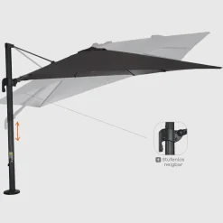 Ampelschirme*SIENA GARDEN Alphawing N+ Ampelschirm | 300x300 cm | eckig