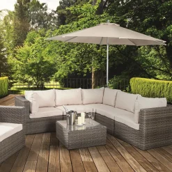 Mittelstockschirme*SIENA GARDEN Alu-Push Pro Mittelstockschirm | Ø 300 cm | rund