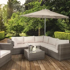 Mittelstockschirme*SIENA GARDEN Alu-Push Pro Mittelstockschirm | Ø 300 cm | rund