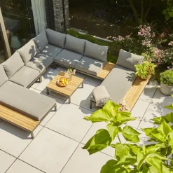 Loungemöbel | Loungesets*SIENA GARDEN Alvida Modul Mitte | Ranotex®-Gewebe grau