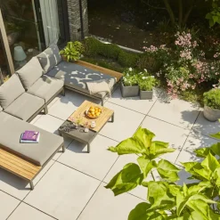 Loungemöbel | Loungesets*SIENA GARDEN Alvida Recamiere rechts | Ranotex®-Gewebe grau