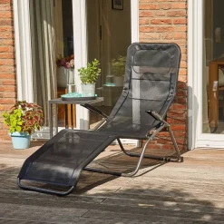 Gartenliegen*SIENA GARDEN Anco Gartenliege mit Kippfunktion | RANOTEX® schwarz