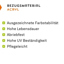 Sesselauflagen*SIENA GARDEN Anka Sesselauflage | Hochlehner 123 cm