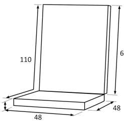 Sesselauflagen*SIENA GARDEN Anka Sesselauflage | Niedriglehner 110 cm