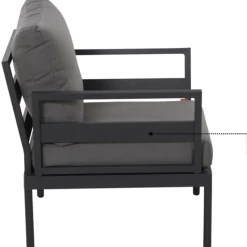 Loungemöbel*SIENA GARDEN Armlehne matt-anthrazit zu Aurelio Lounge Set