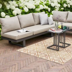 Loungemöbel*SIENA GARDEN Avenia Loungesofa | 3-Sitzer | Aluminium matt anthrazit