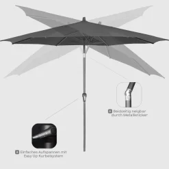 Mittelstockschirme*SIENA GARDEN Avio Mittelstockschirm | Ø 300 cm | rund