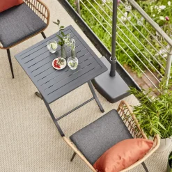 Schirmst盲nder*SIENA GARDEN Balkonschirmständer Kunststoff/Beton | 20 kg | anthrazit