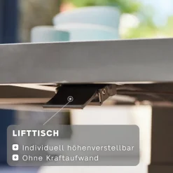 Höhenverstellbare Tische*SIENA GARDEN Bellani Lifttisch | Keramik piniengrau