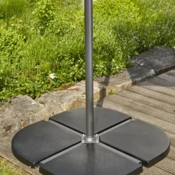 Schirmst盲nder*SIENA GARDEN Bodenplatte Quadro light Beton Set | 2x 18 kg