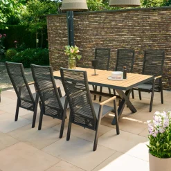 Move Sessel*SIENA GARDEN Bologna Move Gartensessel | Kordel RANOTEX® grau