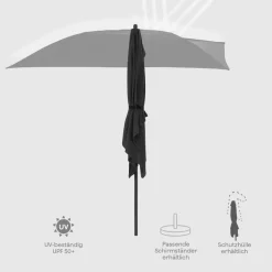 Mittelstockschirme*SIENA GARDEN City Mittelstockschirm | 160 x 100 cm | eckig