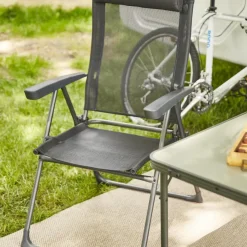 Camping*SIENA GARDEN Comfort Campingstuhl | Ranotex®-Gewebe anthrazit