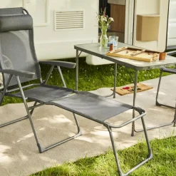 Camping*SIENA GARDEN Comfort Campingstuhl | Ranotex®-Gewebe anthrazit