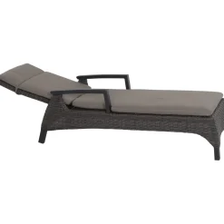 Gartenliegen*SIENA GARDEN Corido Gartenliege | Rattangeflecht charcoal-grey