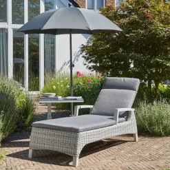 Gartenliegen*SIENA GARDEN Corido Gartenliege | Rattangeflecht ice-grey