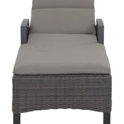 Gartenliegen*SIENA GARDEN Corido Gartenliege | Rattangeflecht charcoal-grey