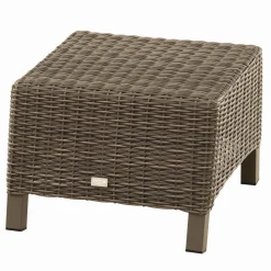 Gartenhocker*SIENA GARDEN Corido Hocker | Rattangeflecht charcoal grey