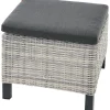 Gartenhocker*SIENA GARDEN Corido Hocker | Rattangeflecht ice-grey