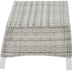 Gartenhocker*SIENA GARDEN Corido Hocker | Rattangeflecht ice grey