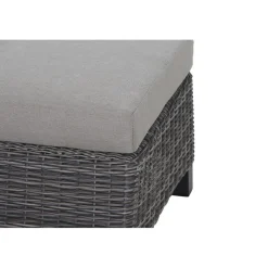 Gartenhocker*SIENA GARDEN Corido Hocker | Rattangeflecht charcoal-grey