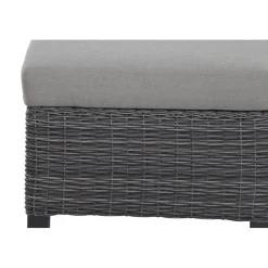 Gartenhocker*SIENA GARDEN Corido Hocker | Rattangeflecht charcoal-grey