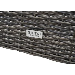 Gartenhocker*SIENA GARDEN Corido Hocker | Rattangeflecht charcoal grey