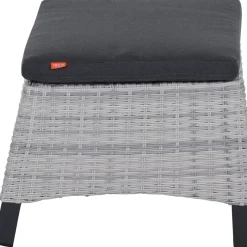 Gartenhocker*SIENA GARDEN Corido Hocker | Rattangeflecht ice-grey