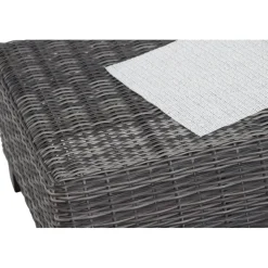 Gartenhocker*SIENA GARDEN Corido Hocker | Rattangeflecht charcoal-grey