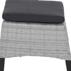 Gartenhocker*SIENA GARDEN Corido Hocker | Rattangeflecht ice-grey