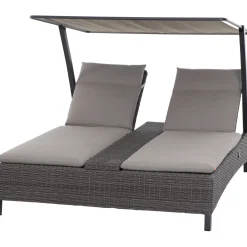 Loungeinseln*SIENA GARDEN Corido Loungeinsel | Rattangeflecht charcoal-grey