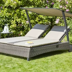 Loungeinseln*SIENA GARDEN Corido Loungeinsel | Rattangeflecht charcoal-grey