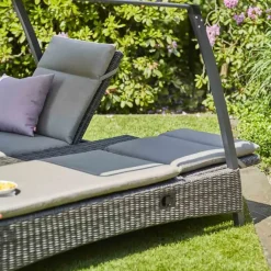Loungeinseln*SIENA GARDEN Corido Loungeinsel | Rattangeflecht charcoal-grey