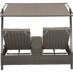 Loungeinseln*SIENA GARDEN Corido Loungeinsel | Rattangeflecht charcoal-grey