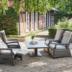 Loungemöbel*SIENA GARDEN Corido Loungesessel | Rattangeflecht charcoal-grey