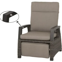 Loungemöbel*SIENA GARDEN Corido Loungesessel | Rattangeflecht charcoal-grey