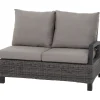 Loungemöbel | Loungesets*SIENA GARDEN Corido Loungesofa | 2-Sitzer mit Armlehne links | Rattangeflecht charcoal-grey