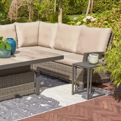 Loungemöbel | Loungesets*SIENA GARDEN Corido Loungesofa | 2-Sitzer mit Armlehne links | Rattangeflecht charcoal-grey
