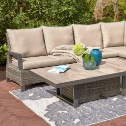 Loungemöbel | Loungesets*SIENA GARDEN Corido Loungesofa | 2-Sitzer mit Ammlehne rechts | Rattangeflecht charcoal-grey