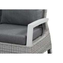 Loungemöbel | Loungesets*SIENA GARDEN Corido Loungesofa | 2-Sitzer mit Armlehne links | Rattangeflecht ice-grey