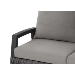 Loungemöbel | Loungesets*SIENA GARDEN Corido Loungesofa | 2-Sitzer mit Ammlehne rechts | Rattangeflecht charcoal-grey