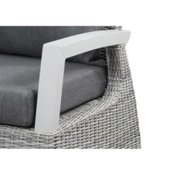 Loungemöbel | Loungesets*SIENA GARDEN Corido Loungesofa | 2-Sitzer mit Armlehne links | Rattangeflecht ice-grey
