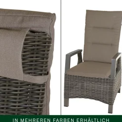 Move Sessel | Wintergartenmöbel*SIENA GARDEN Corido Move Gartensessel | Rattangeflecht charcoal-grey