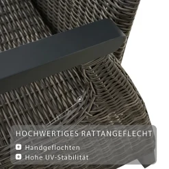 Wintergartenmöbel | Move Sessel*SIENA GARDEN Corido Move Gartensessel | Rattangeflecht charcoal-grey
