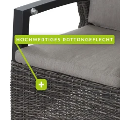 Wintergartenmöbel | Move Sessel*SIENA GARDEN Corido Move Gartensessel | Rattangeflecht charcoal-grey