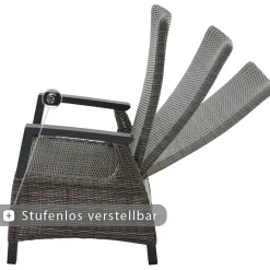 Wintergartenmöbel | Move Sessel*SIENA GARDEN Corido Move Gartensessel | Rattangeflecht charcoal-grey