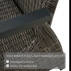 Wintergartenmöbel | Move Sessel*SIENA GARDEN Corido Move Gartensessel | Rattangeflecht charcoal-grey