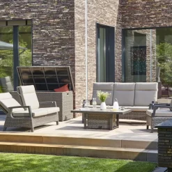 Loungemöbel*SIENA GARDEN Corido Move Loungesofa | 2-Sitzer | Rattangeflecht charcoal-grey