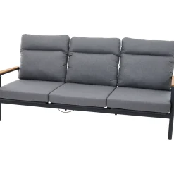 Loungemöbel | Gartenbänke*SIENA GARDEN Cortina Bank | 3-Sitzer | Kordel grau